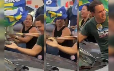 Pazolini desce do trio na porta do Comitê de Ricardo Ferraço, ataca pai do governador e é acusado de agredir cabo eleitoral