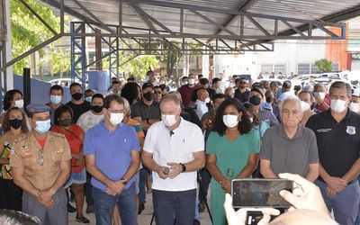 Governador capixaba entrega reforma da Companhia da PM de São Pedro e novo espaço vai aproximar policiais e a população