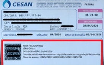 Fatura da Cesan ganha QR Code para consulta e validação de informações fiscais