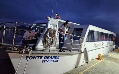 Aquaviário passa a ter viagens noturnas na Baía de Vitória