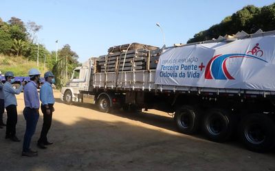 CICLOVIA DA VIDA E MAIOR MOBILIDADE URBANA: Estruturas metálicas das obras de ampliação da Terceira Ponte começam a chegar ao Estado