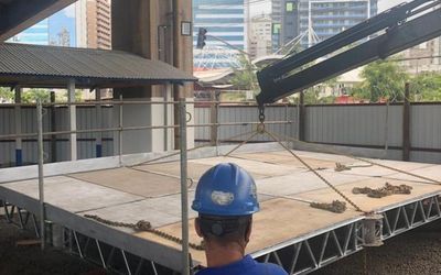 Empresa faz demonstração de como ‘Ciclovia da Vida’ vai ser construída na Terceira Ponte