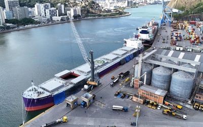 Vports movimenta 1,8 milhão de toneladas no trimestre no Espírito Santo