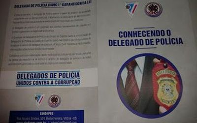 Sindicato lança cartilha ‘Conhecendo o Delegado de Polícia’ no Espírito Santo