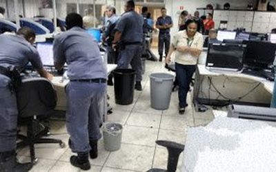 No dia em que engenheiro gaúcho assume a Segurança Pública do Espírito Santo, teto do Ciodes desaba