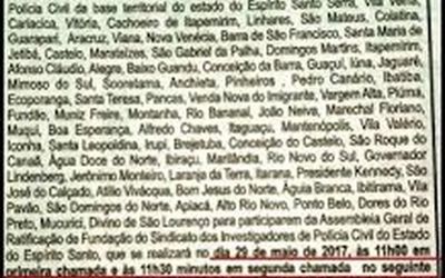 TRIBUNAL SUPERIOR DO TRABALHO JÁ RECONHECEU QUE SOMENTE SINDIPOL TEM LEGITIMIDADE PARA REPRESENTAR TODOS OS POLICIAIS CIVIS CAPIXABAS: Pequeno grupo insiste em criar Sindicato dos Investigadores no Es