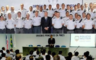 Juiz-auditor dá palestra sobre Direito Processual Penal Militar para alunos do Curso de Formação de Oficiais da PMES