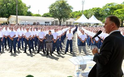 Governador Casagrande recepciona os novos 1.075 alunos soldados da Polícia Militar