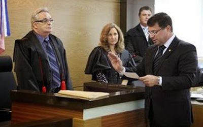 Presidente do Tribunal de Justiça do Espírito Santo empossa administrativamente novo desembargador, Fernando Zardini