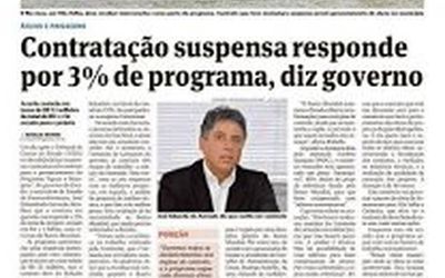 EUCLÉRIO SAMPAIO REBATE REAÇÃO DO GOVERNO À SUSPENSÃO DA LICITAÇÃO DO PROGRAMA ÁGUAS E PAISAGENS: “O contrato de gerenciamento que representa 3% do programa é na verdade o controle de 100% do programa
