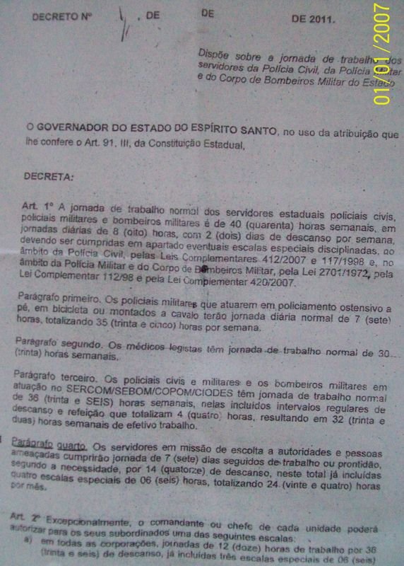Governo elabora nova escala de trabalho para policiais civis e militares e bombeiros militares