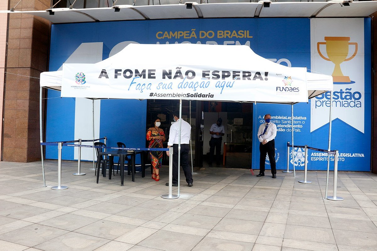 Pandemia da Covid/19: Assembleia Legislativa lança campanha contra a fome no Espírito Santo