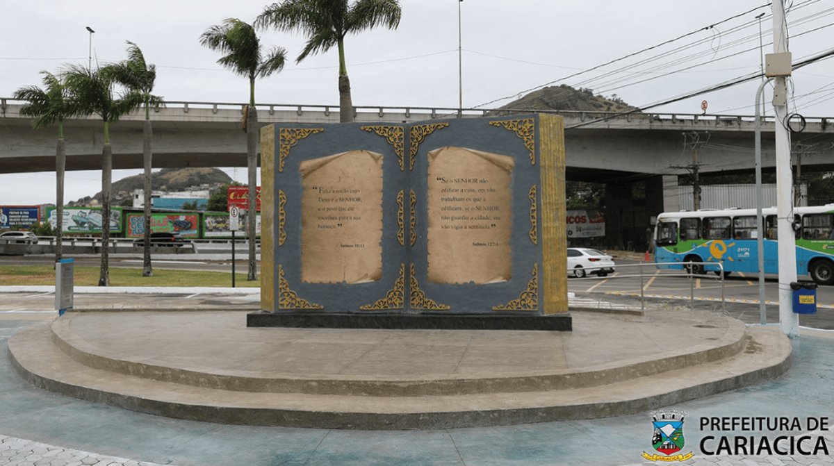 Ministério Público conclui que prefeito agiu dentro da legalidade na construção do ‘Monumento da Bíblia Sagrada’ de Cariacica