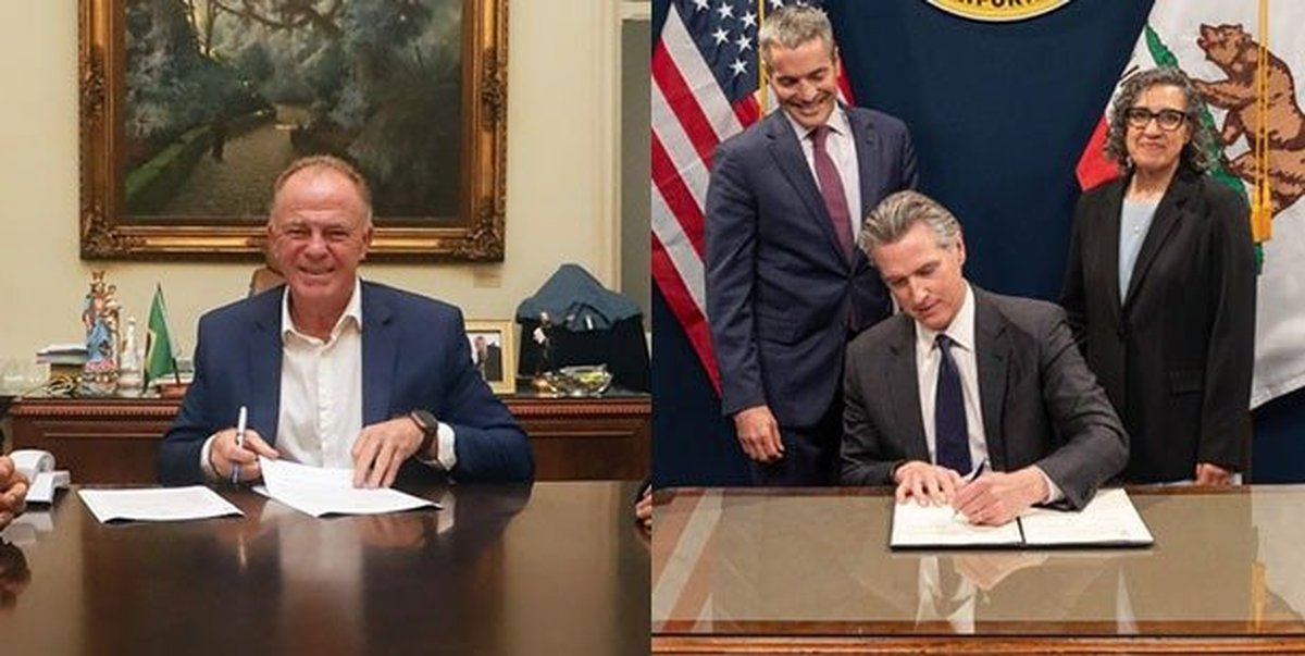 Liderados por Casagrande, 21 Estados brasileiros firmam parceria com a Califórnia para proteger o meio ambiente e reduzir a poluição