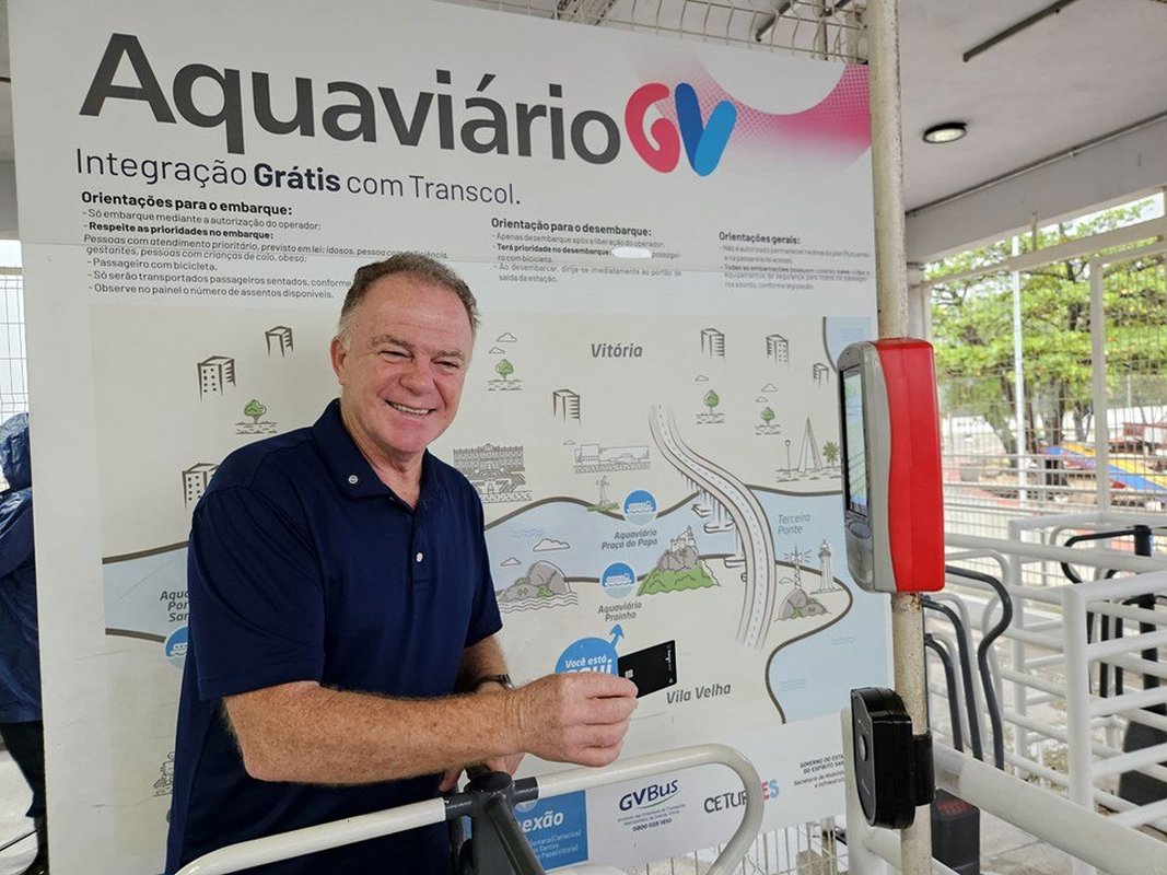 Aquaviário poderá ser pago com cartão de débito e crédito na Grande Vitória, informa governador