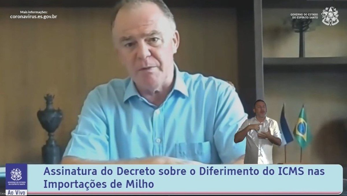 Governador anuncia diferimento do ICMS nas importações de milho para produtores capixabas