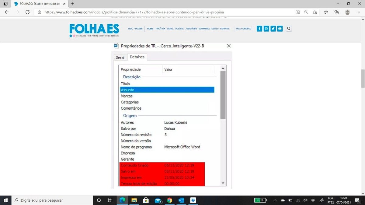 Episódio do pen drive: Denúncia foi feita com base em documentos adulterados e falsificados