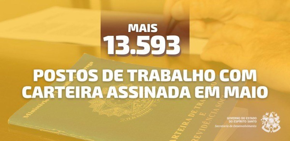 Espírito Santo teve o maior crescimento de empregos no País em maio de 2023