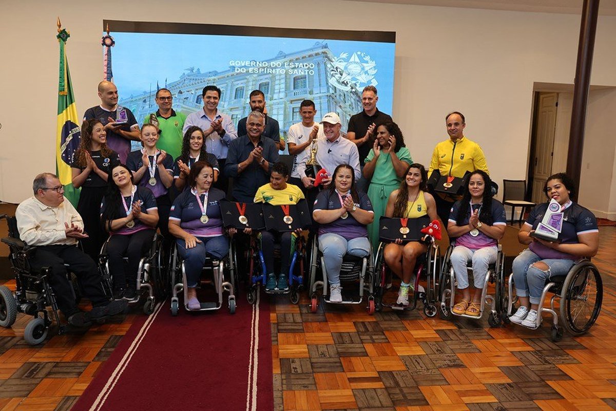 Governador recebe atletas e paratletas que representaram o Espírito Santo nos Jogos de Paris