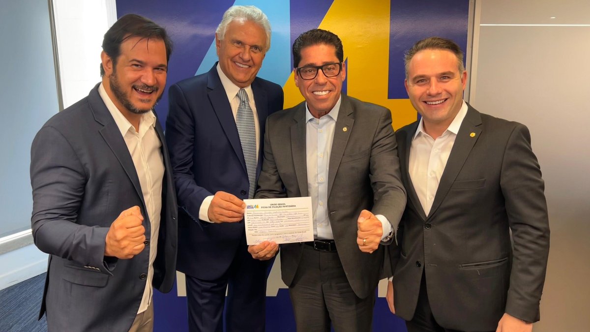 Marcelo Santos se filia ao União Brasil e é recebido de braços abertos pelos líderes nacionais do partido