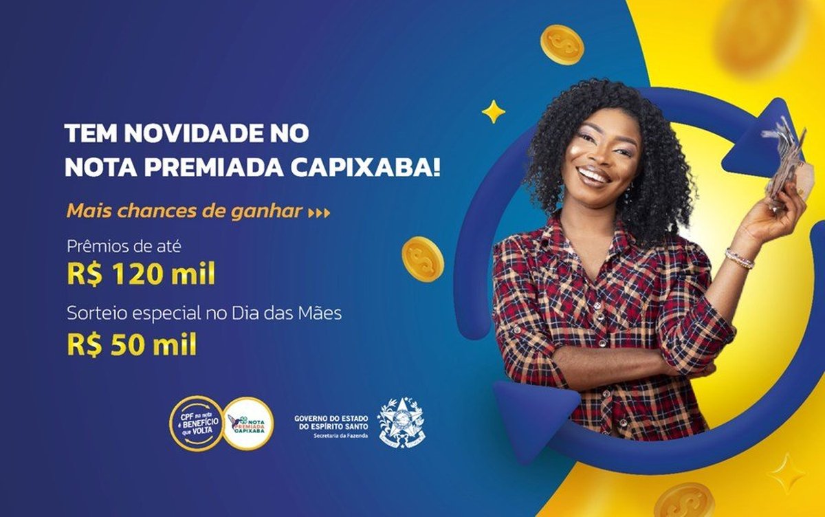 Nota Premiada Capixaba vai ter mais sorteios, prêmios maiores e sorteio especial em 2025