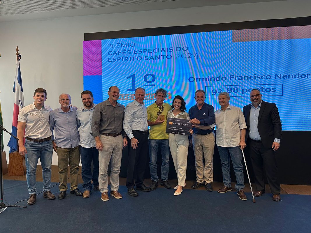 Emoção marca entrega da premiação dos melhores cafés especiais do Espírito Santo