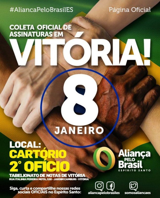 Novo partido de Bolsonaro começa a recolher assinaturas de apoiamento em todo o Espírito Santo