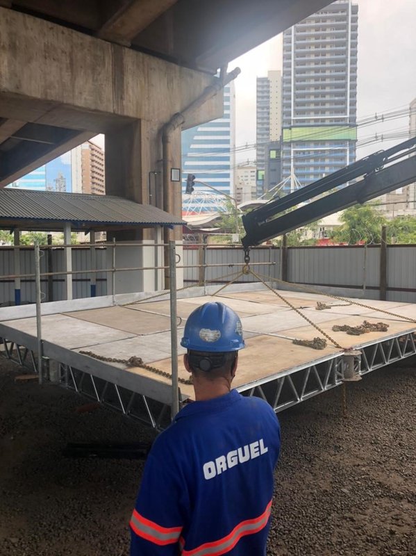 Empresa faz demonstração de como ‘Ciclovia da Vida’ vai ser construída na Terceira Ponte