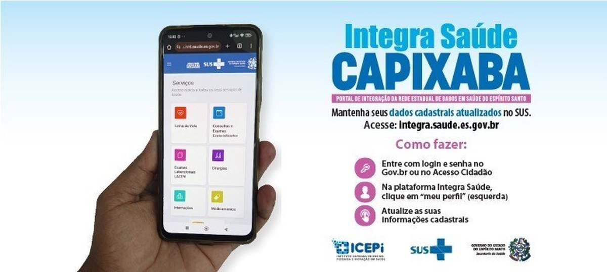 Usuários do SUS podem realizar atualização cadastral no Integra Saúde Capixaba
