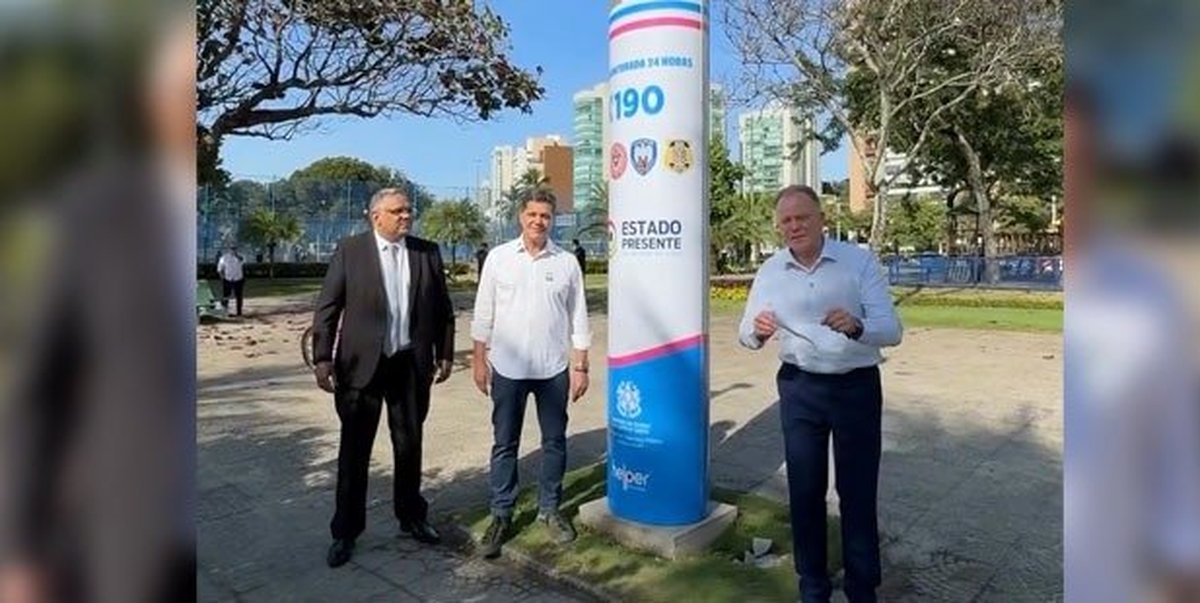 ‘É o nosso Programa Estado Presente a serviço da vida’, diz Casagrande ao entregar 13 torres de segurança em Vitória