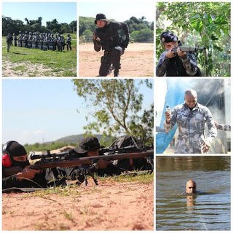 Tropa de Elite da PM capixaba faz exercícios em floresta do Exército