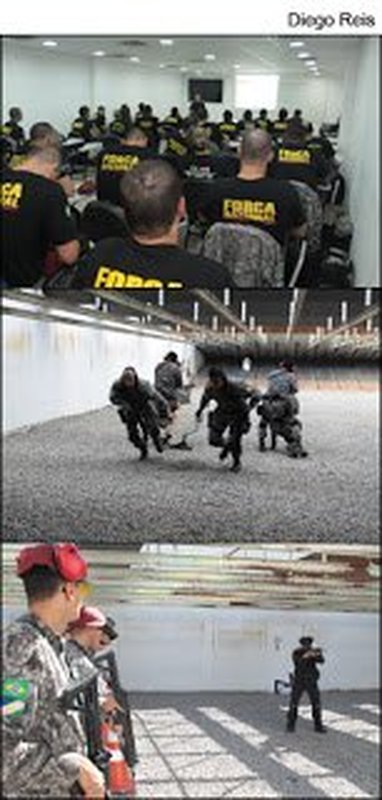 Core, a tropa de elite da Polícia Civil carioca, dá treinamento para policiais da Força Nacional de Segurança