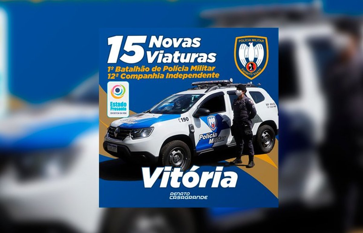 Governador anuncia repasse de mais 15 viaturas para a cidade de Vitória