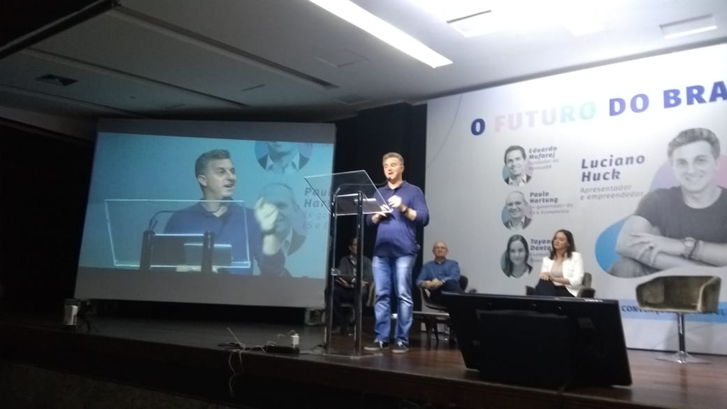Em evento no Espírito Santo, Luciano Huck fala pela primeira vez como possível candidato à Presidência da República em 2022