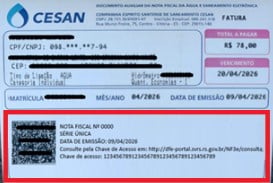 Fatura da Cesan ganha QR Code para consulta e validação de informações fiscais