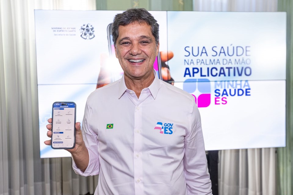 MINHA SAÚDE ES: Governador lança aplicativo que permite acesso a consultas, exames e histórico de atendimento pelo celular